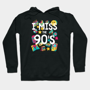 I Miss the 90's Nostalgia Vintage 1990s Throwback Hoodie